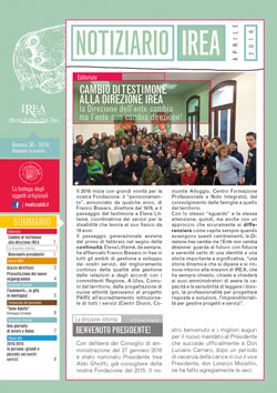 Notiziario IREA - 30 aprile 2016 - Fondazione IREA